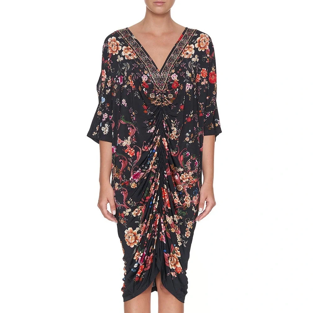 Camilla Short Draped Dress in A Girl Like You